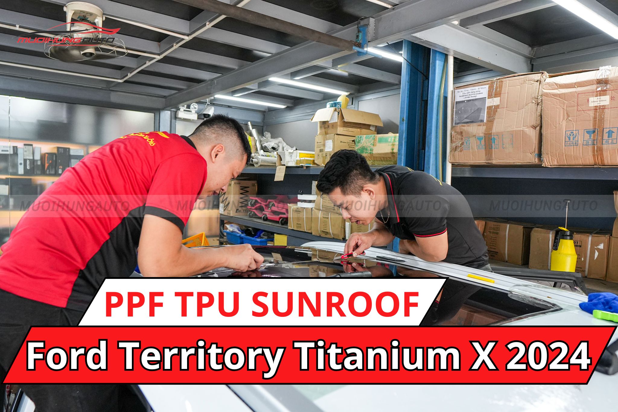 Phim PPF TPU SUNROOF cách nhiệt cửa sổ trời xe Ford Territory Titanium X 2024