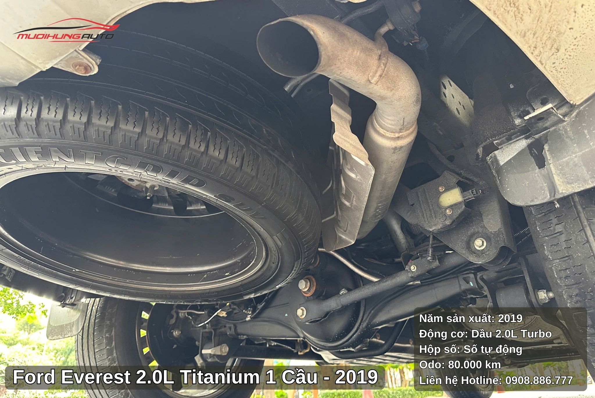 Ford Everest 2.0L Titanium 1 cầu 2019 với gầm bệ chắc chắn