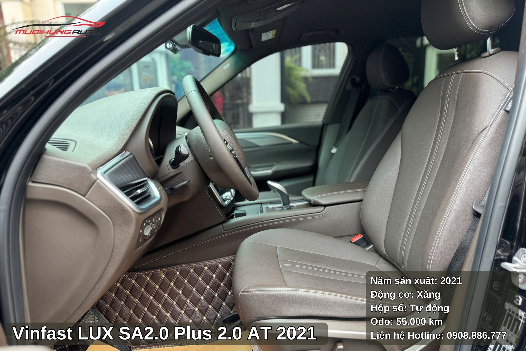 Ghế da cao cấp chỉnh điện trên xe Vinfast LUX SA2.0 Plus 2.0 AT 2021