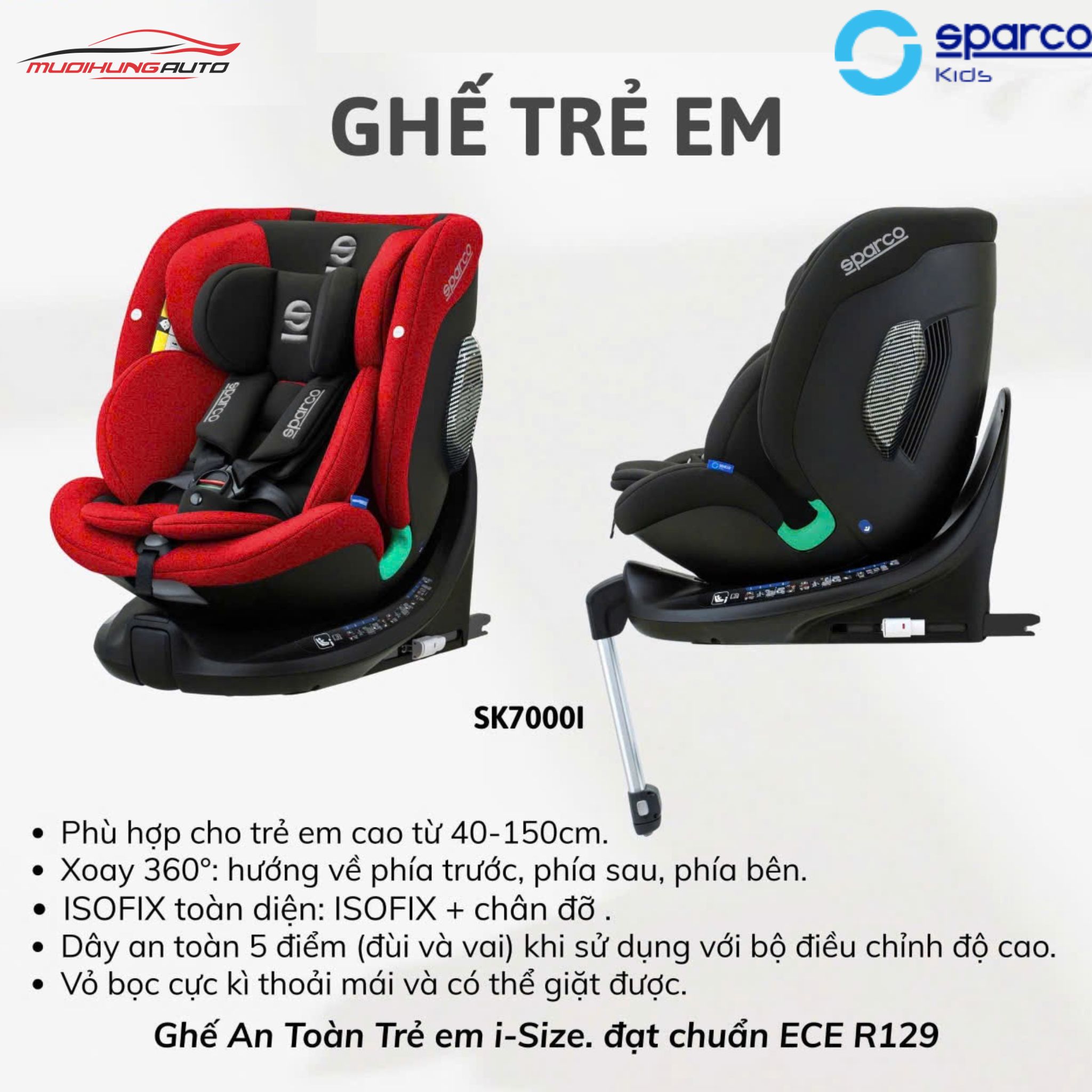 Ghế trẻ em ngồi ô tô Sparco SK7000