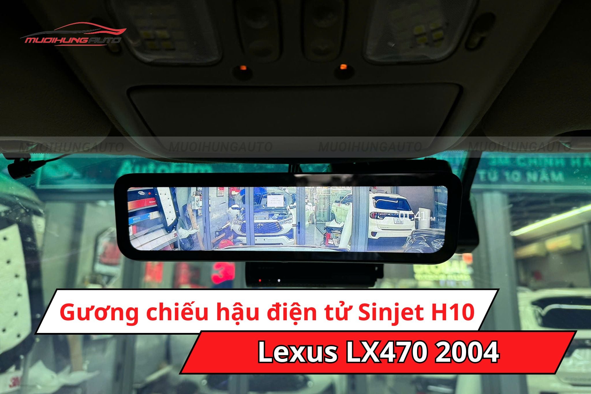 Gương chiếu hậu điện tử Sinjet H10 cho ô tô Lexus LX470 2004