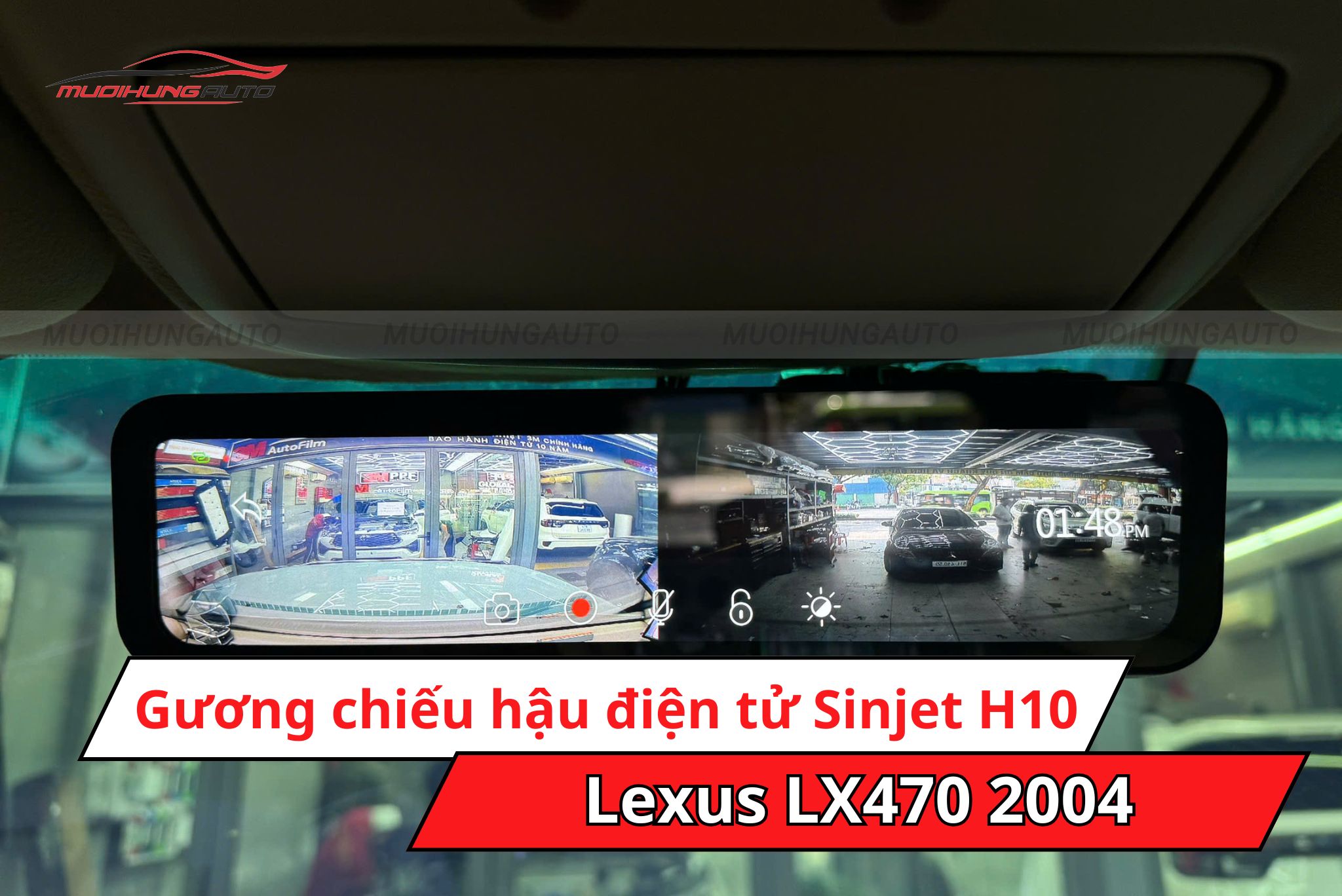 Gương chiếu hậu điện tử Sinjet H10 xe Lexus LX470 2004