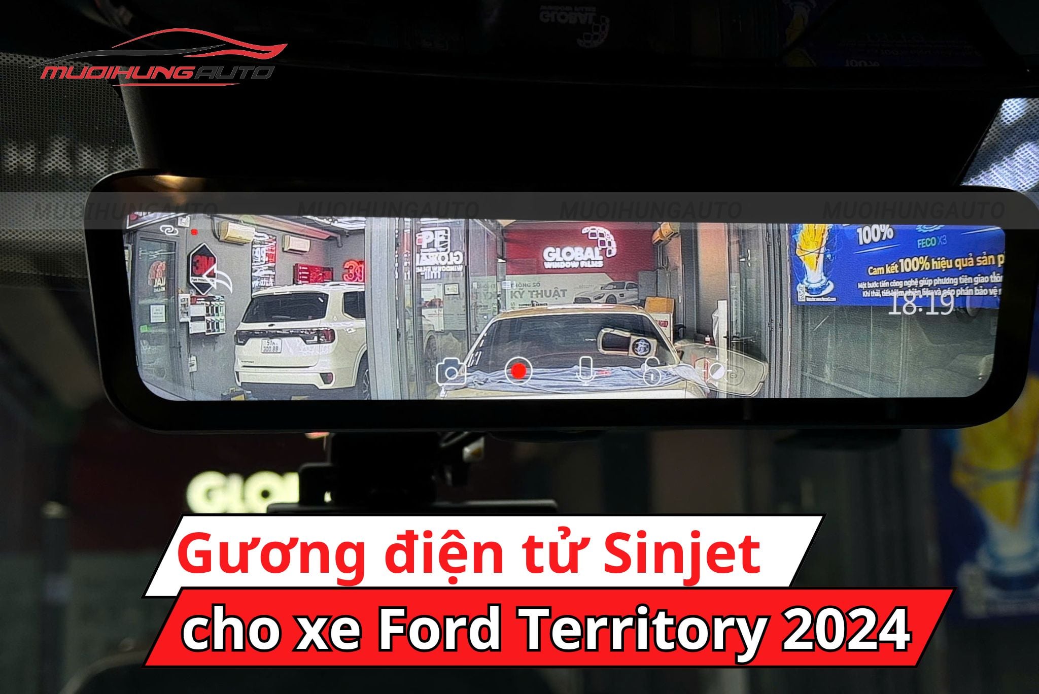 Gương điện tử Sinjet H10 Ford Territory 2024