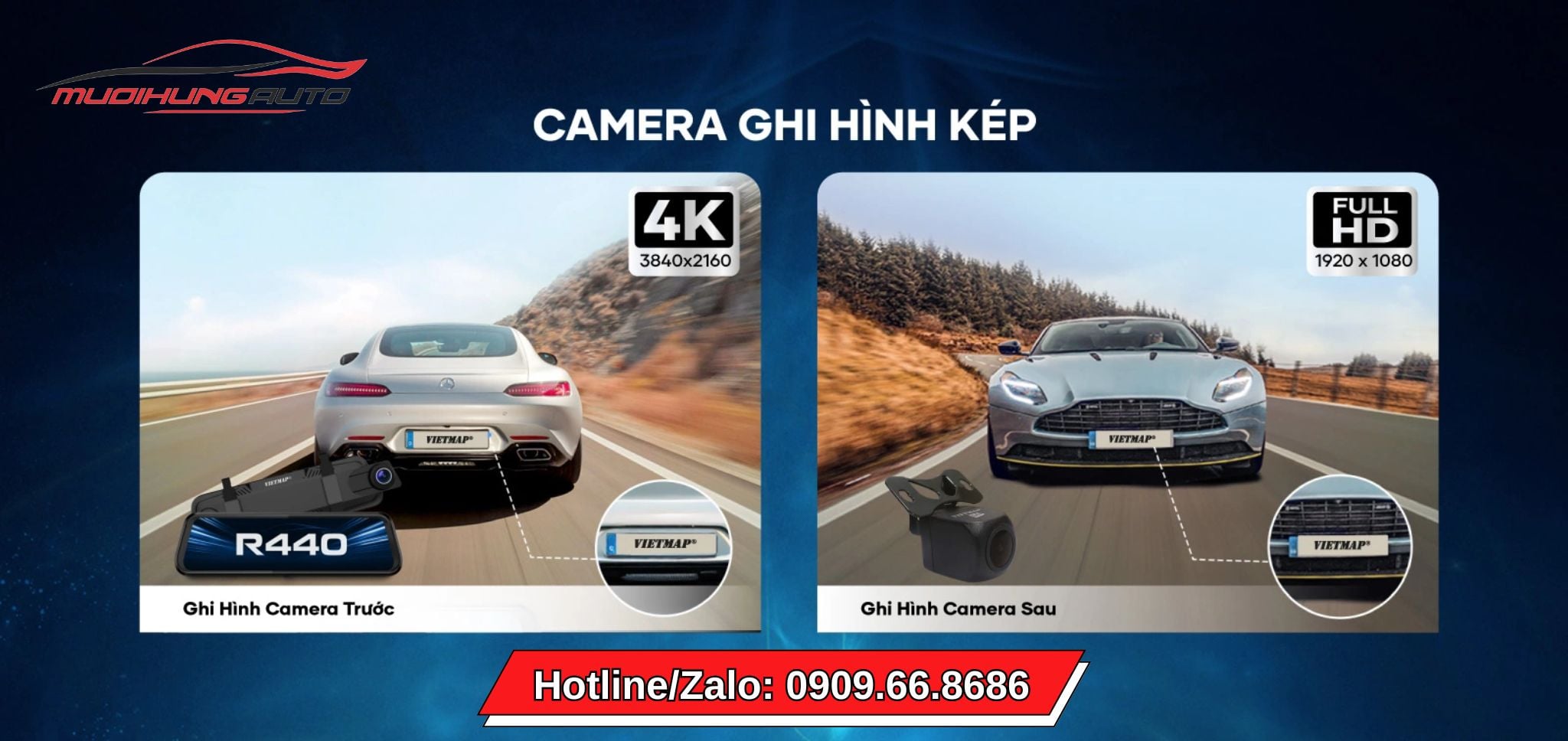 Gương điện tử Vietmap R440