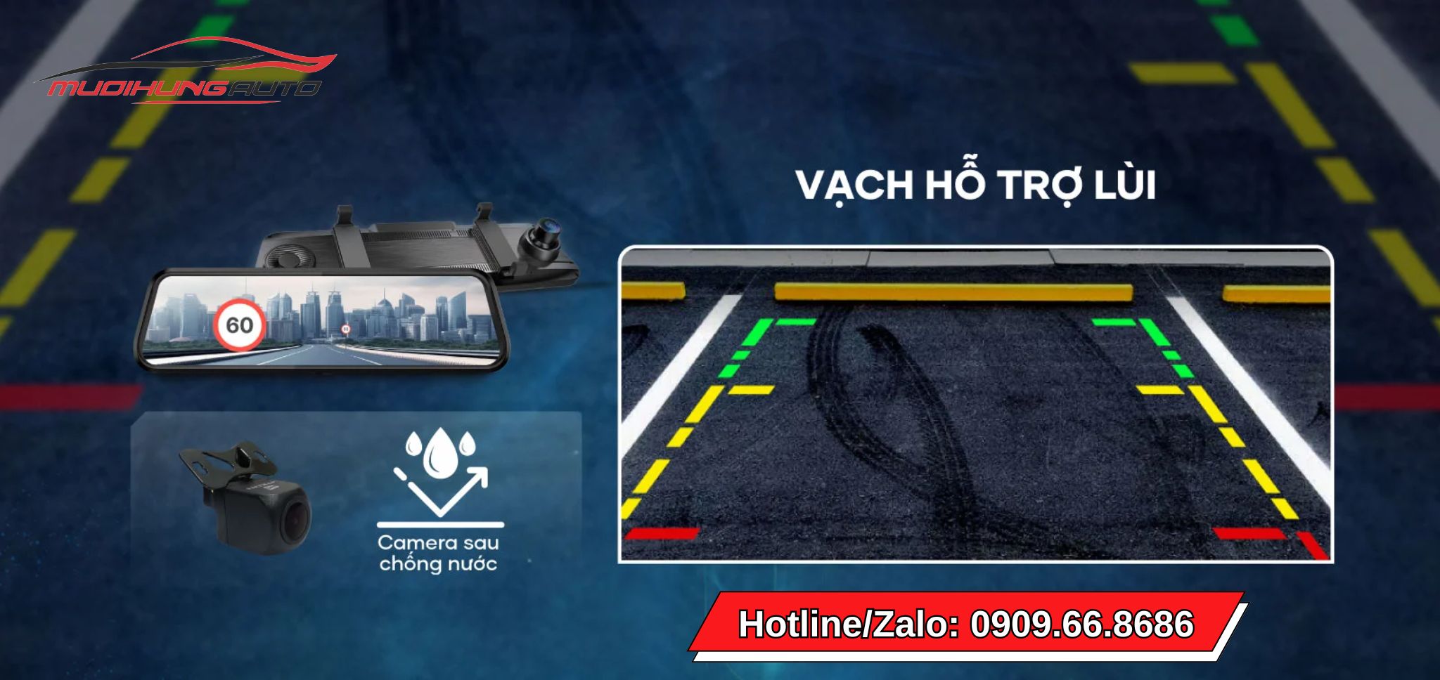 Gương hậu điện tử Vietmap R440