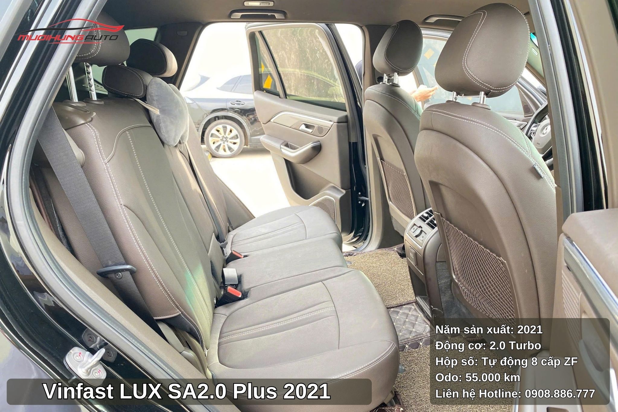 Hàng ghế sau thoải mái trên xe Vinfast LUX SA2.0 Plus 2021
