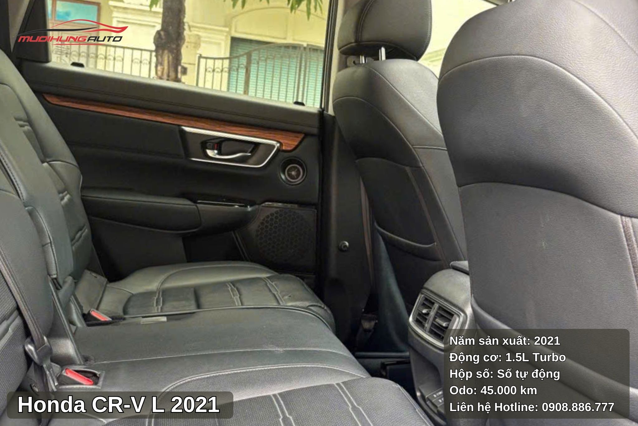 Hàng ghế sau xe Honda CR-V L 2021 rộng rãi và thoải mái