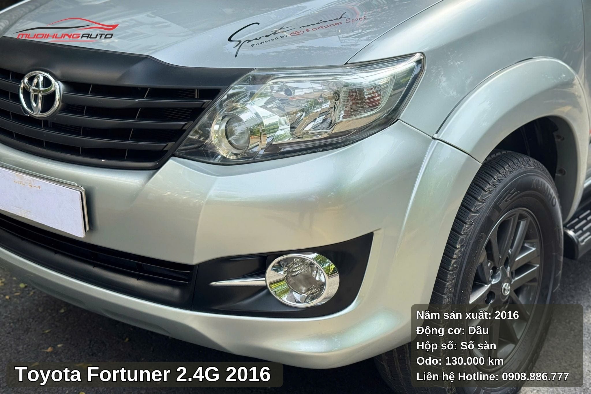 Hệ thống đèn chiếu sáng hiện đại trên xe Toyota Fortuner 2.4G 2016