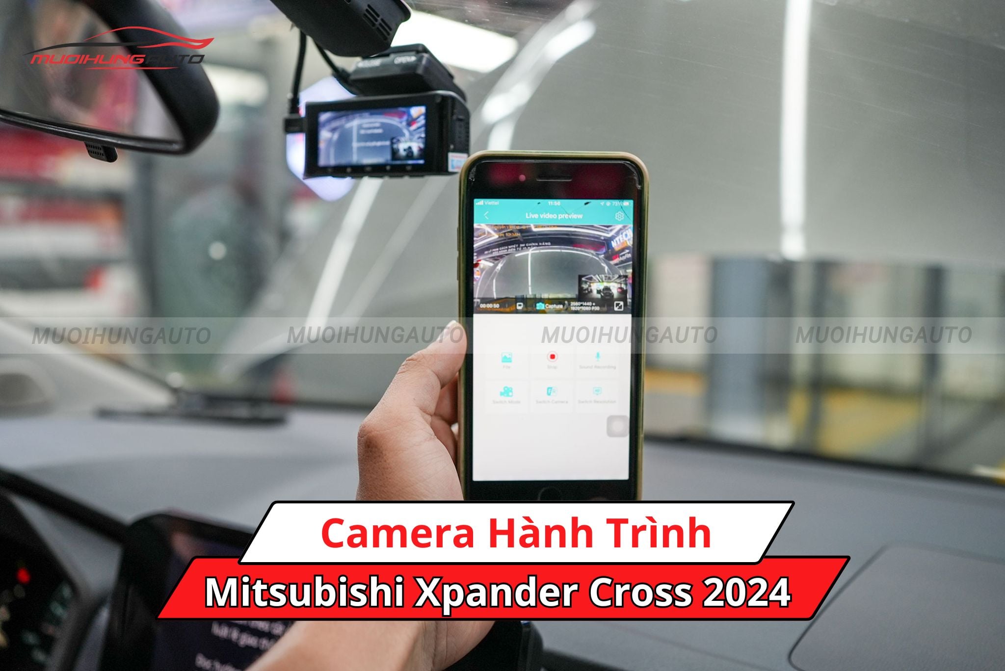 Lắp camera hành trình cho xe Mitsubishi Xpander Cross 2024