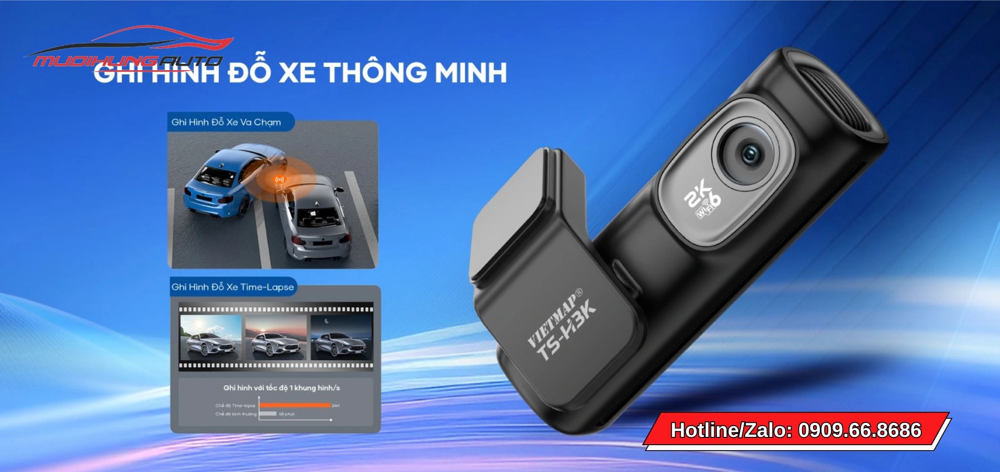 Lắp camera hành trình Vietmap TS-H3K