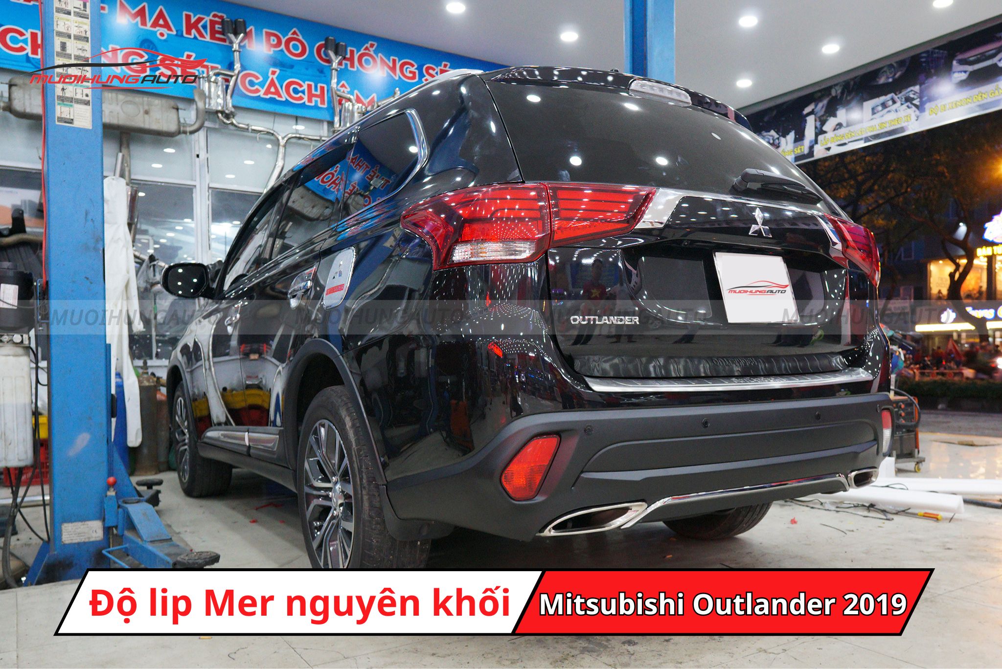 Lip pô kiểu Mercedes cho Mitsubishi Outlander 2019