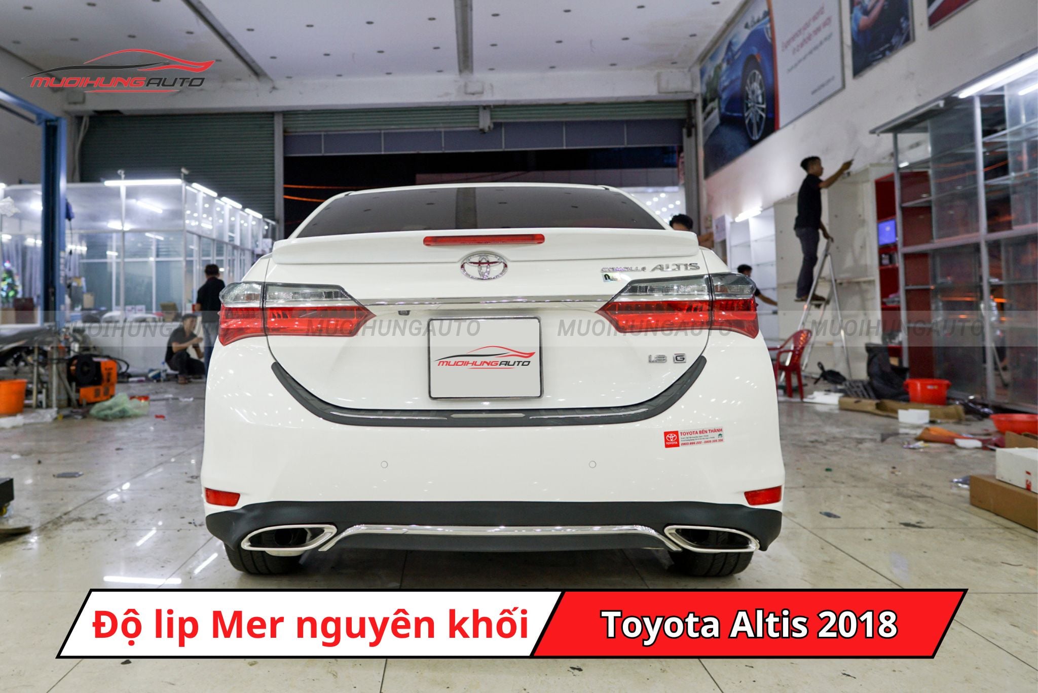 Lip pô kiểu Mercedes cho Toyota Altis 2018