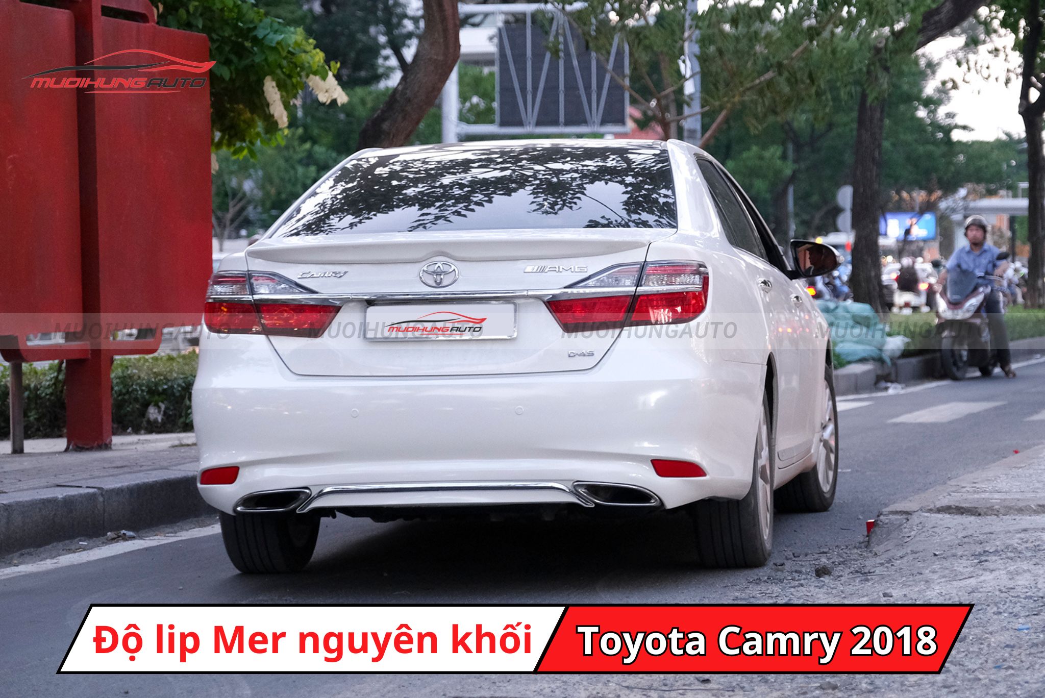 Lip pô kiểu Mercedes cho Toyota Camry 2018