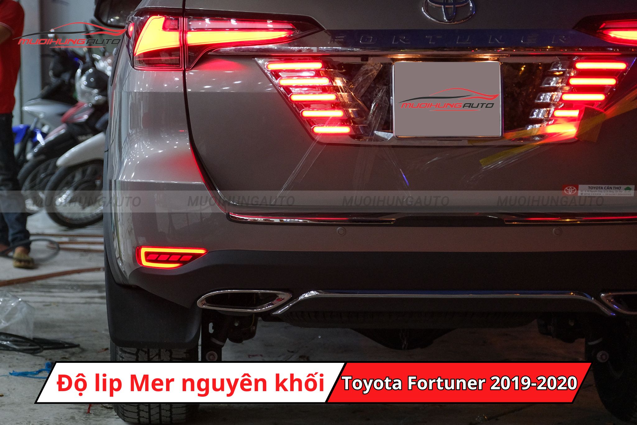 Lip pô Mercedes cho Toyota Fortuner 2019-2020