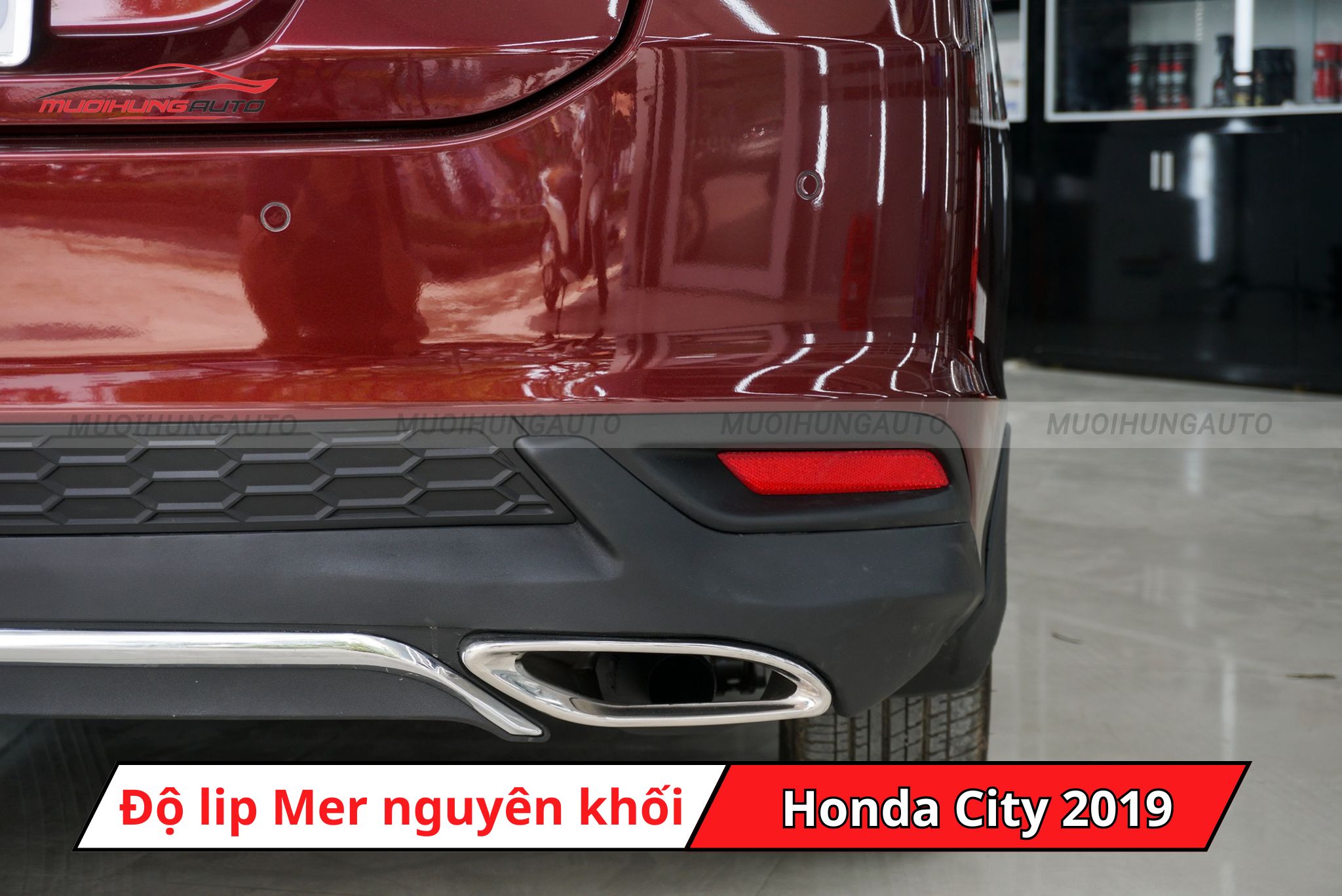 Lip pô Mercedes nguyên khối cho Honda City 2019