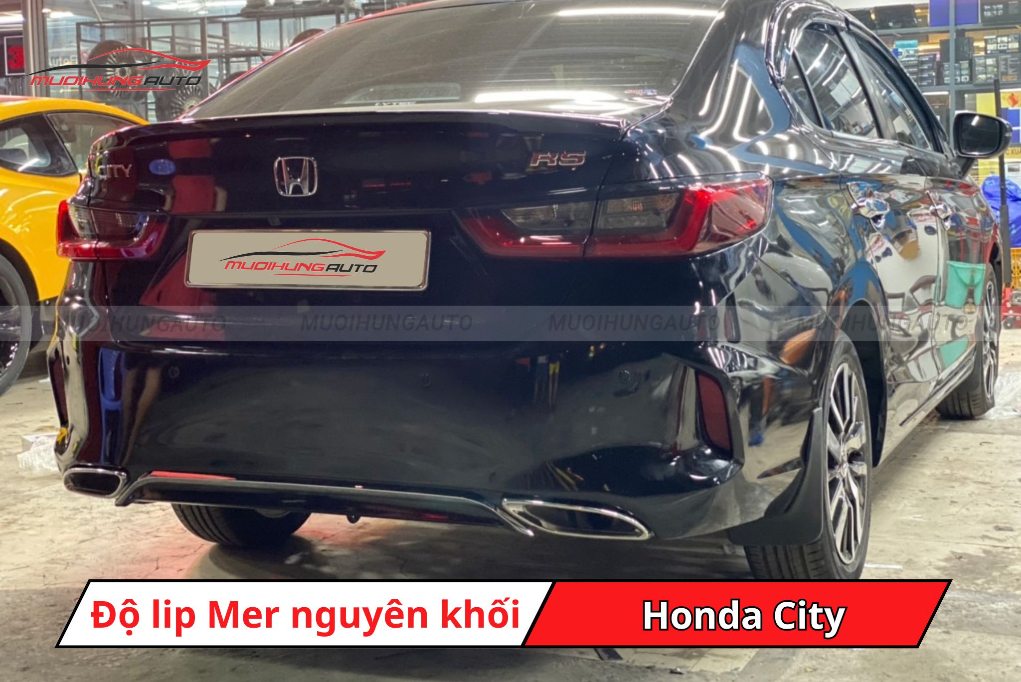 Lip pô Mercedes nguyên khối cho Honda City