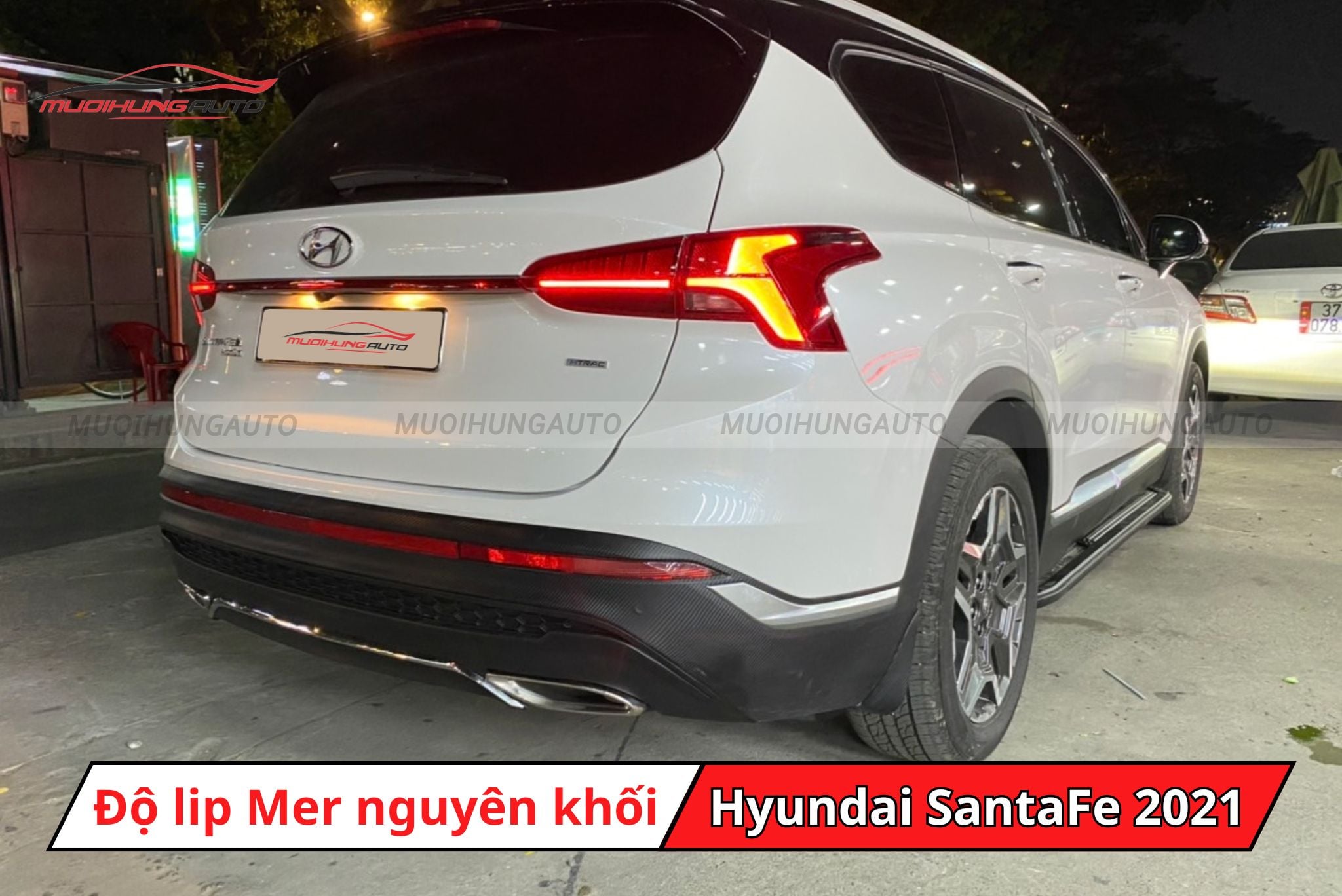 Lip pô Mercedes nguyên khối cho Hyundai SantaFe 2021