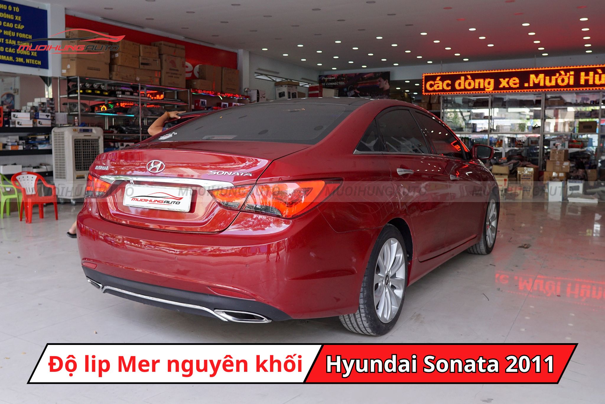 Lip pô Mercedes nguyên khối cho Hyundai Sonata 2011