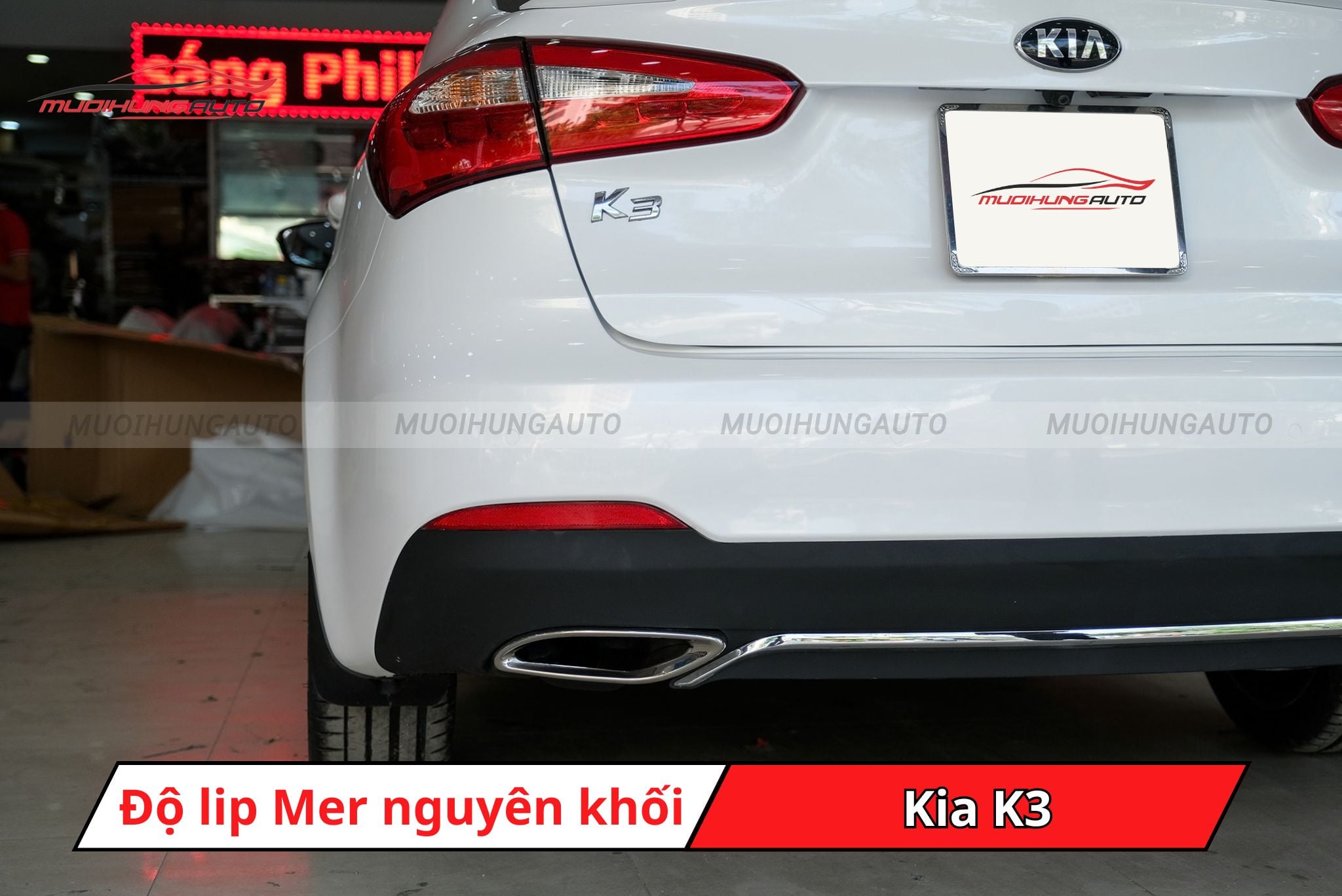 Lip pô Mercedes nguyên khối cho Kia K3
