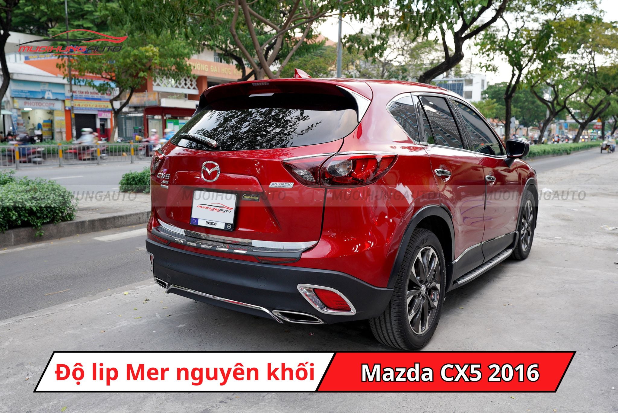 Lip pô Mercedes nguyên khối cho Mazda CX5 2016