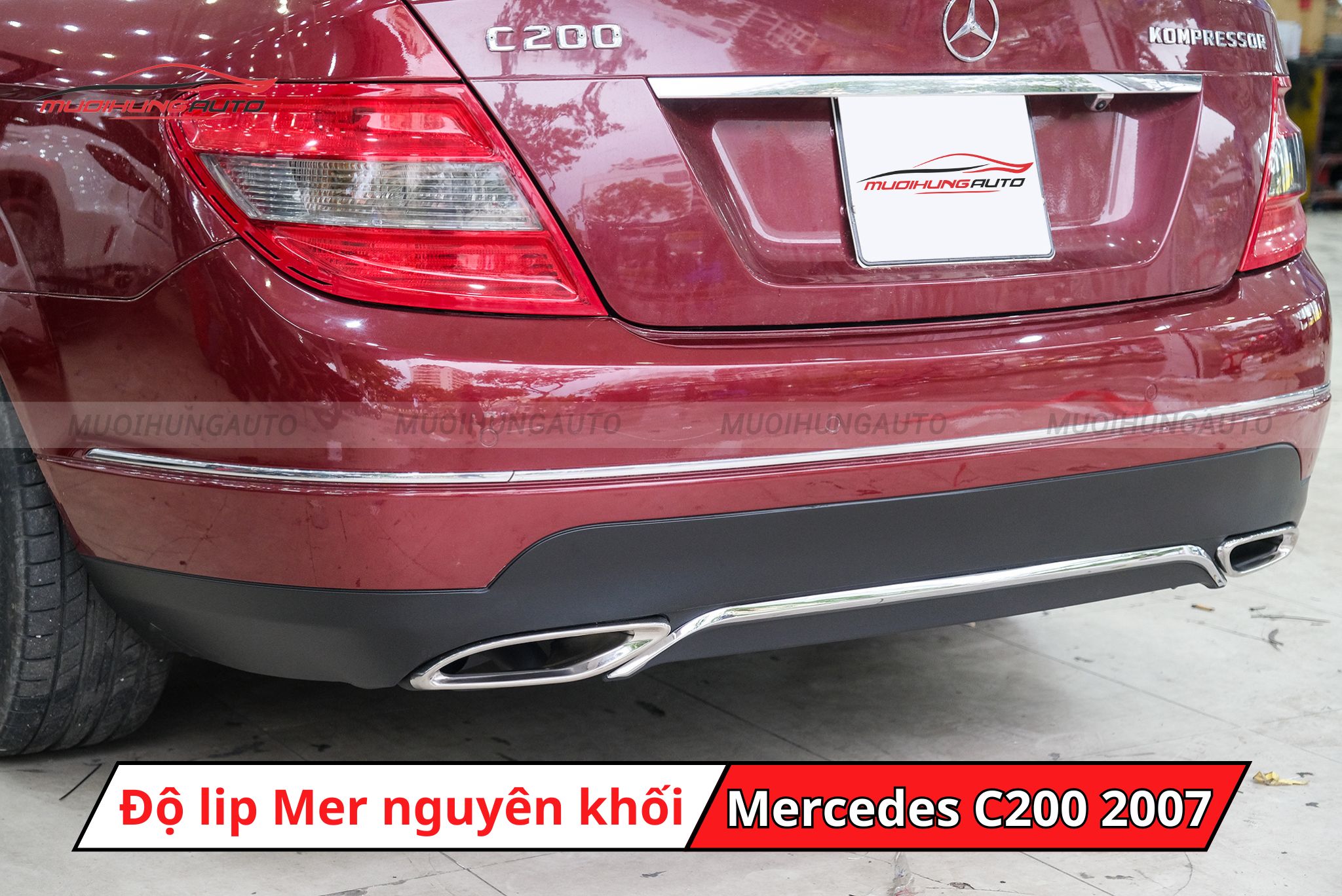 Lip pô Mercedes nguyên khối cho Mercedes C200 2007