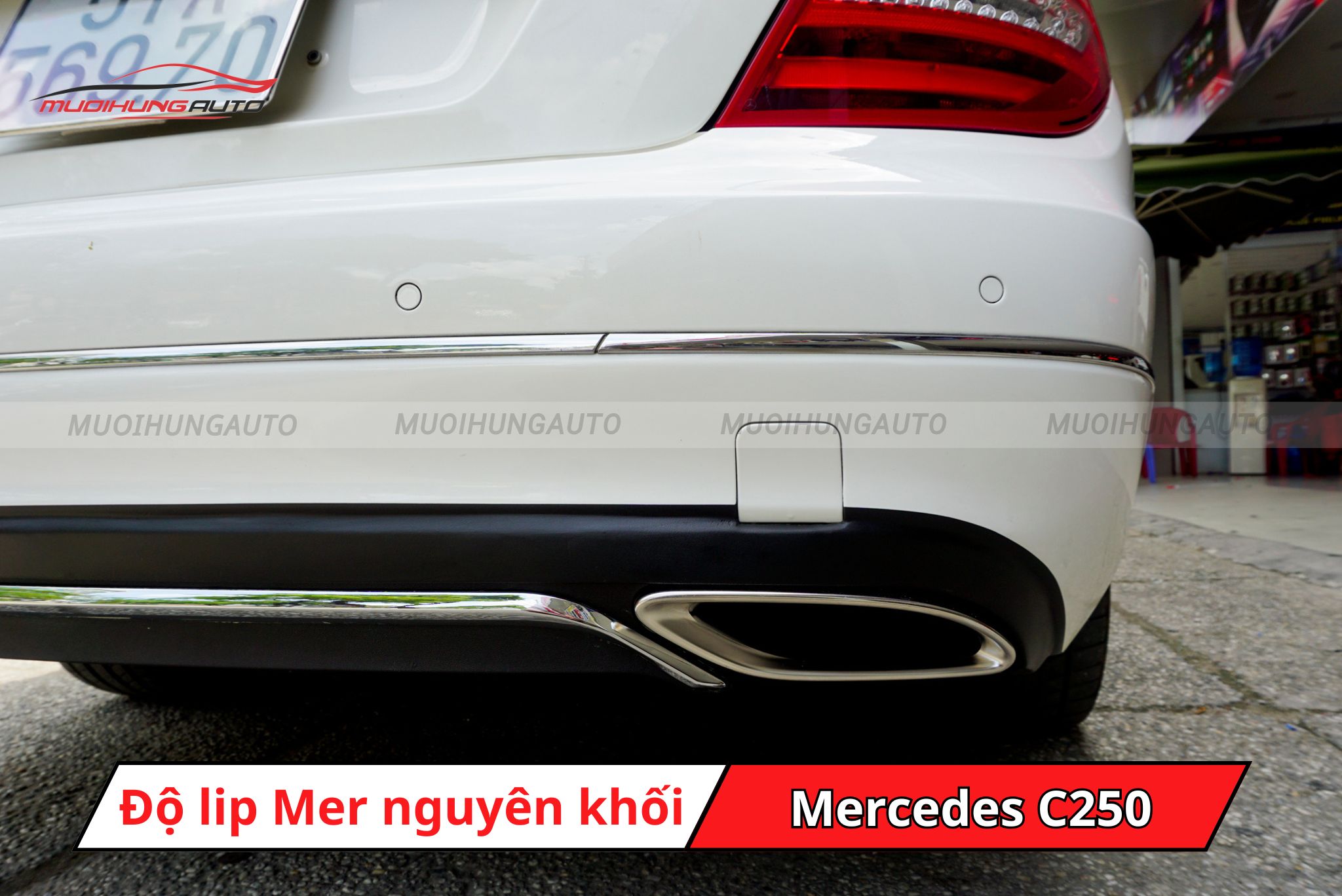 Lip pô Mercedes nguyên khối cho Mercedes C250