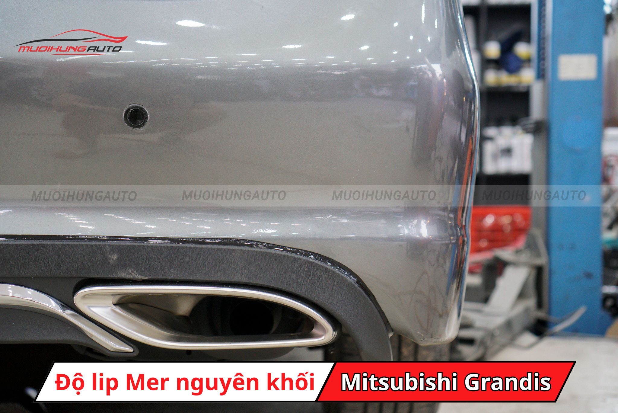 Lip pô Mercedes nguyên khối cho Mitsubishi Grandis