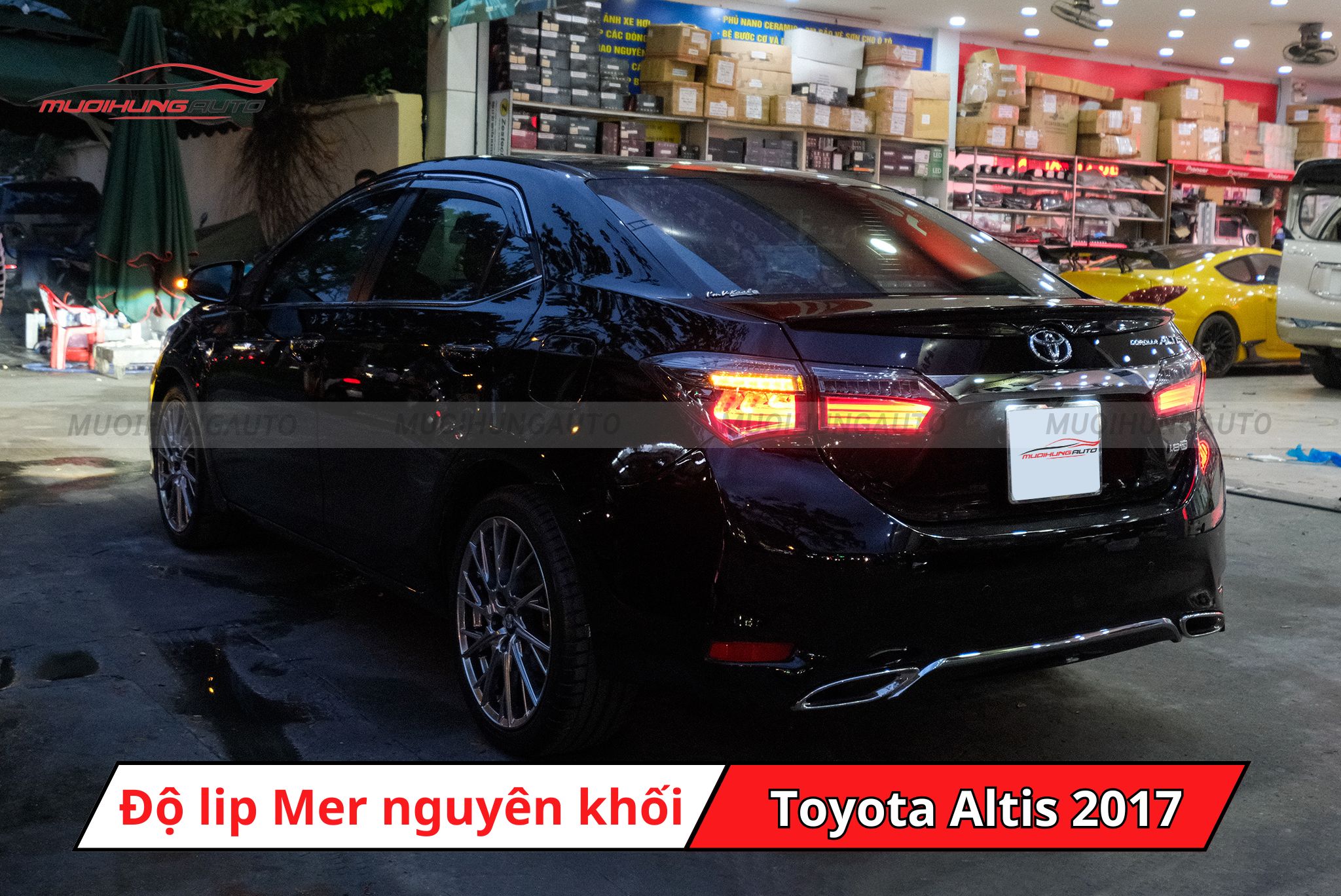 Lip pô Mercedes nguyên khối cho Toyota Altis 2017
