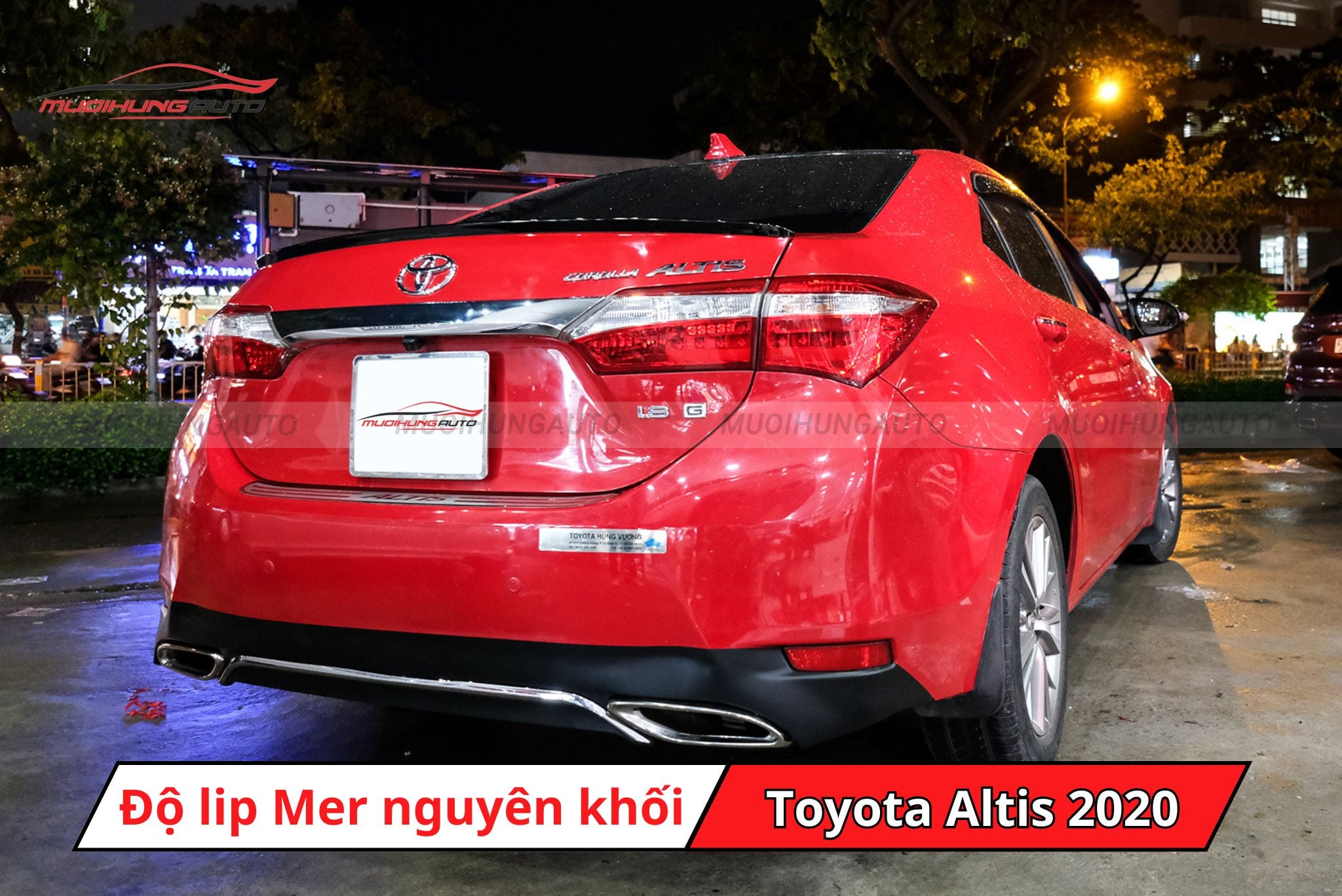 Lip pô Mercedes nguyên khối cho Toyota Altis 2020