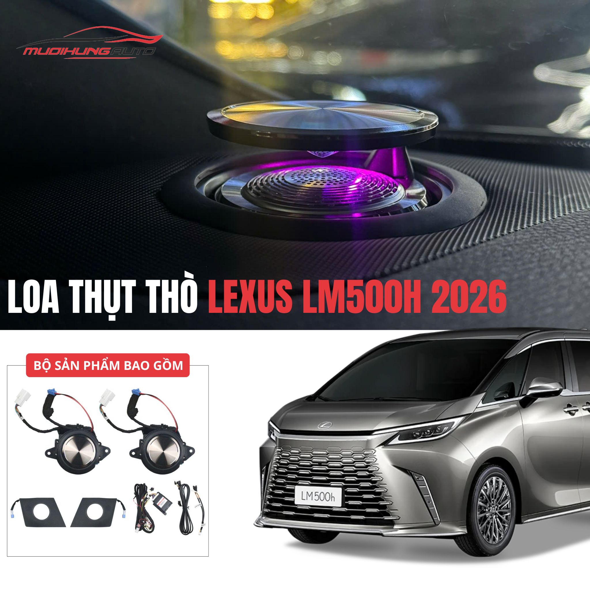 Loa thụt thò Lexus LM500h 2026