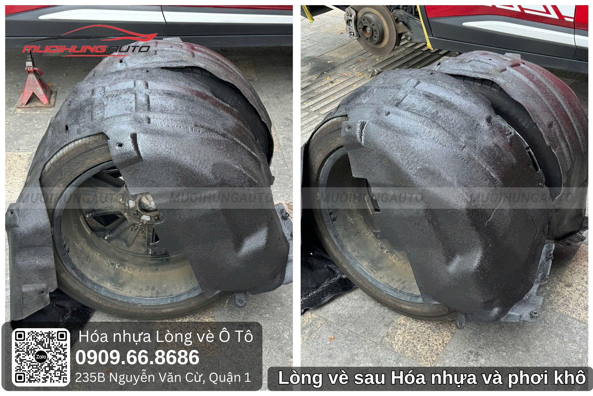 Lòng vè sau hóa nhựa và phơi khô