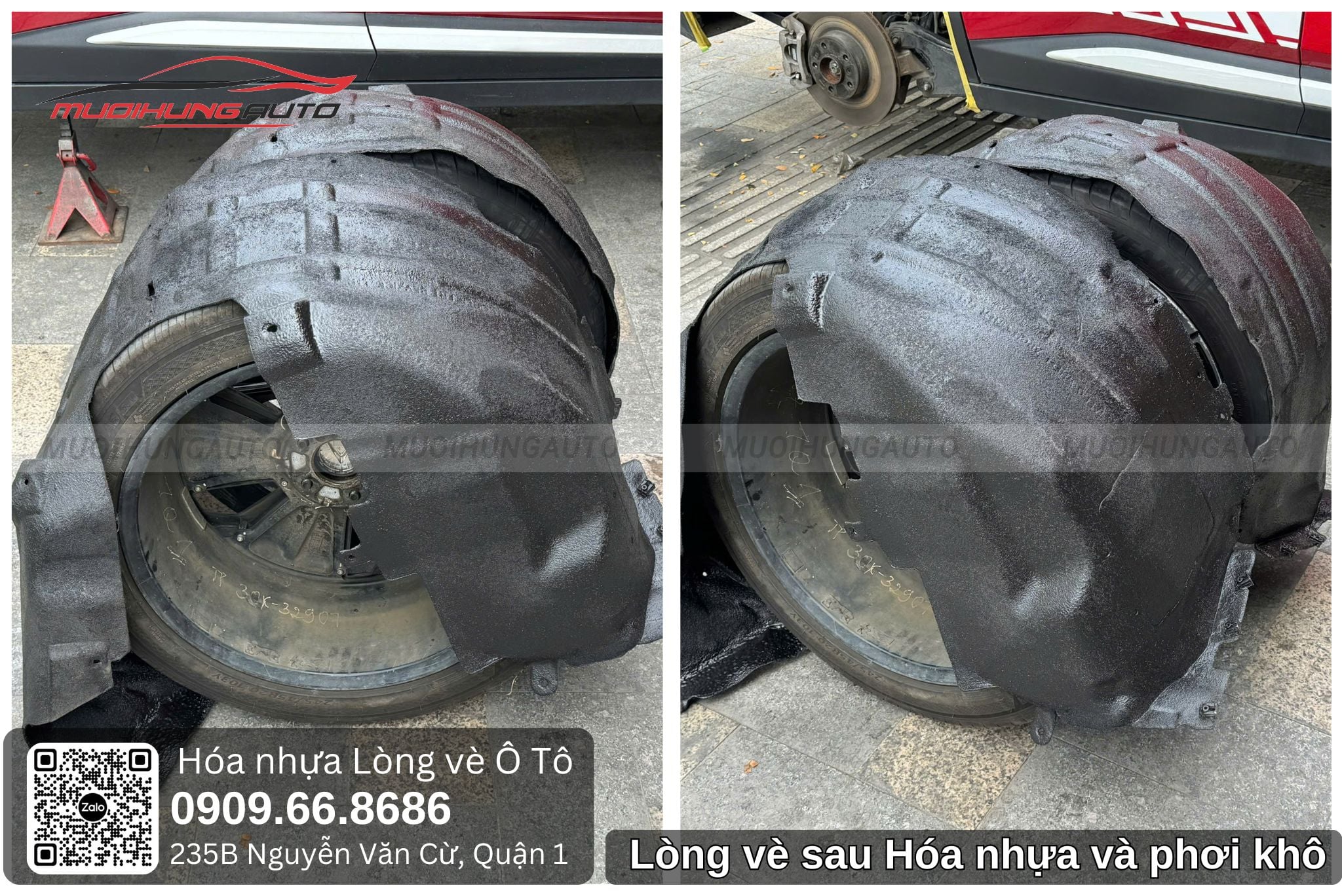 Lòng vè sau hóa nhựa và phơi khô