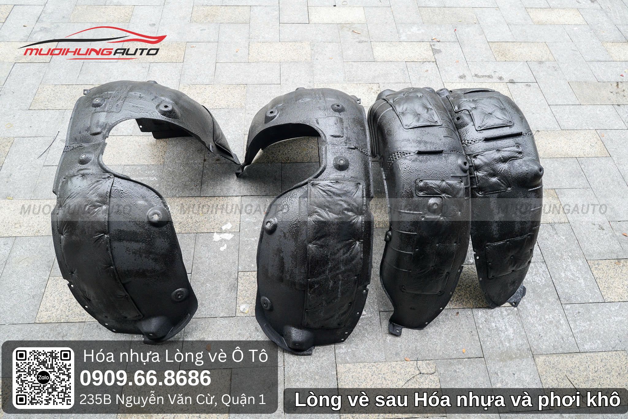 Lòng vè sau hóa nhựa và phơi khô