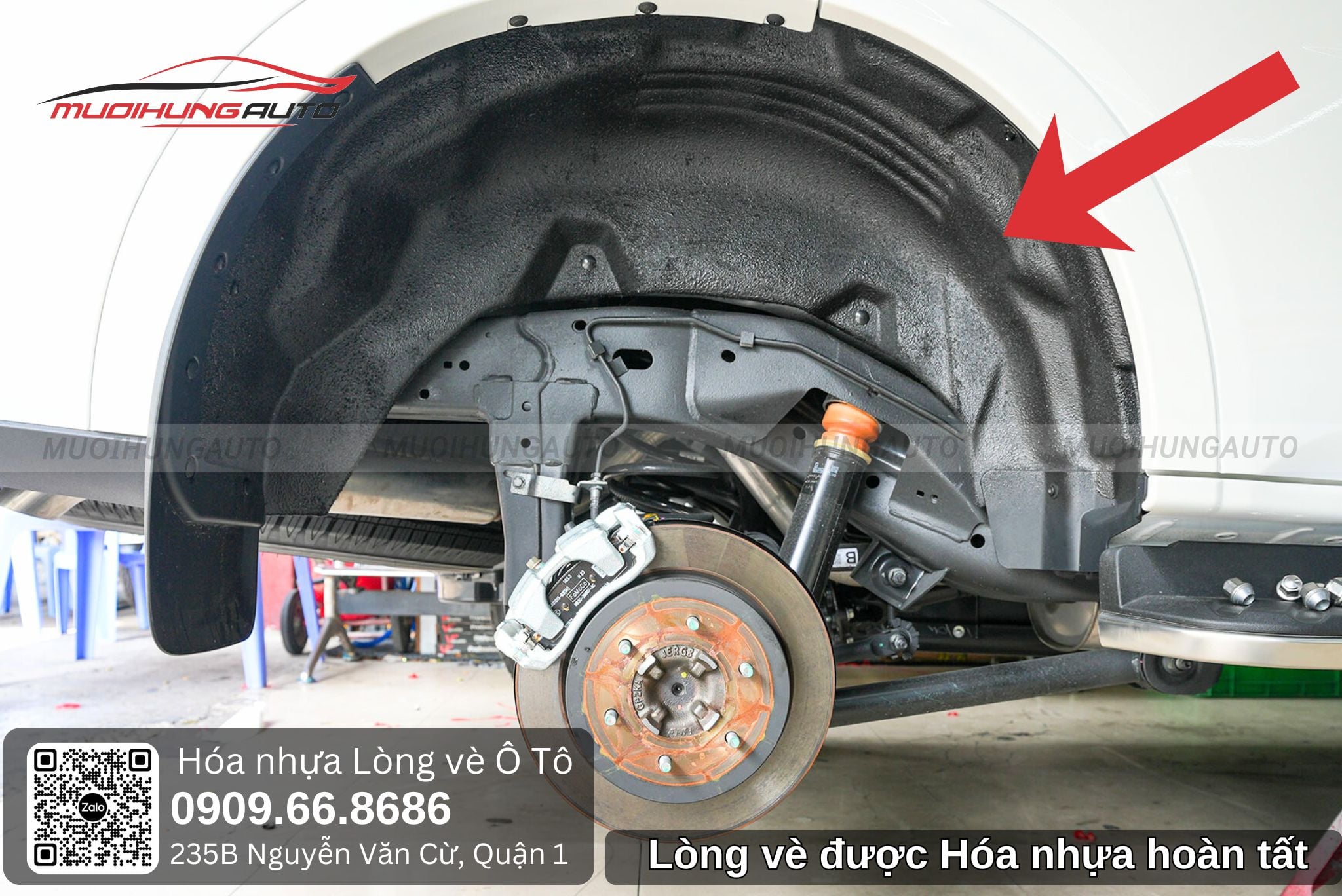 Lòng vè Vinfast VF3 được hóa nhựa hoàn tất