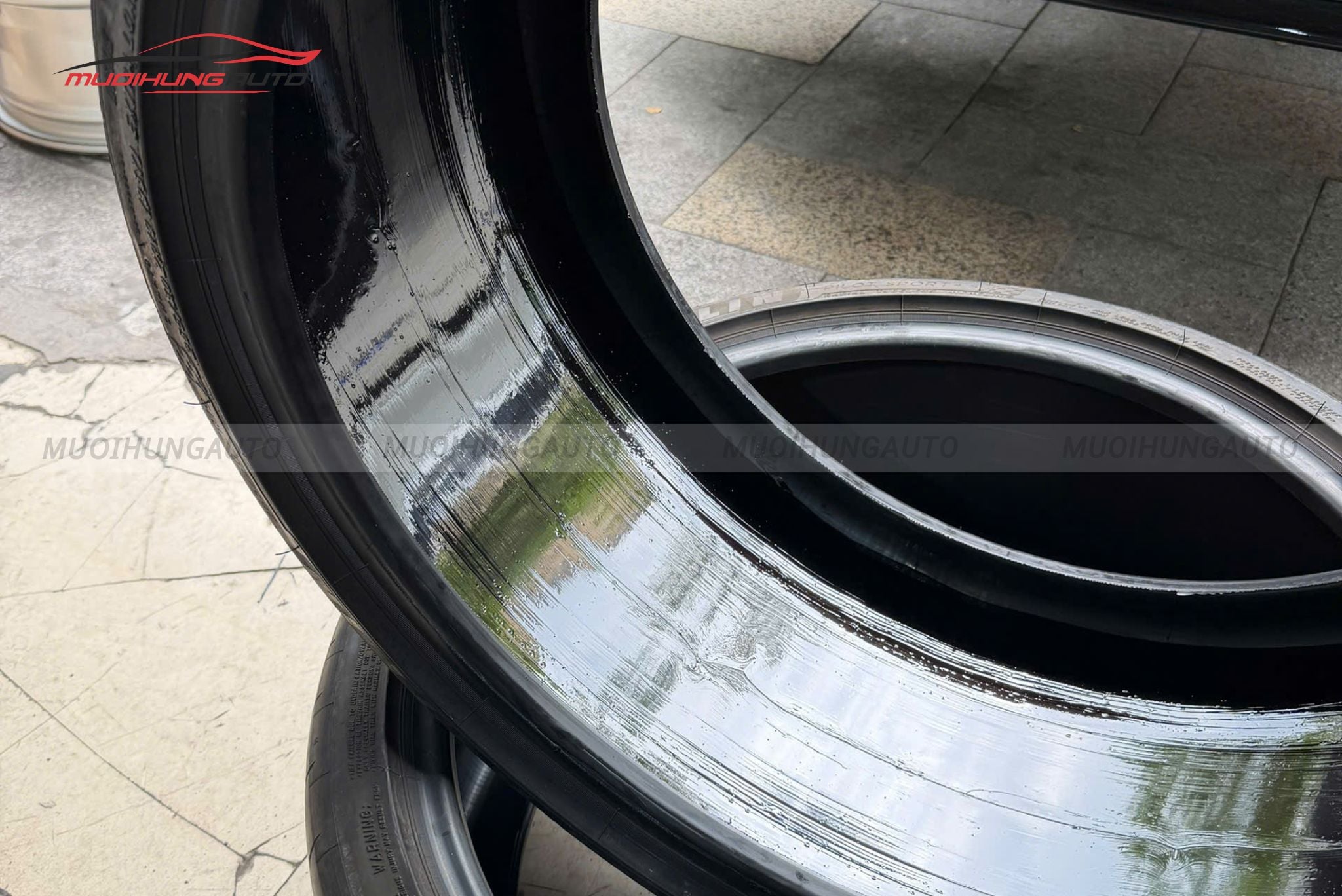 Lốp sau khi tráng hoàn tất