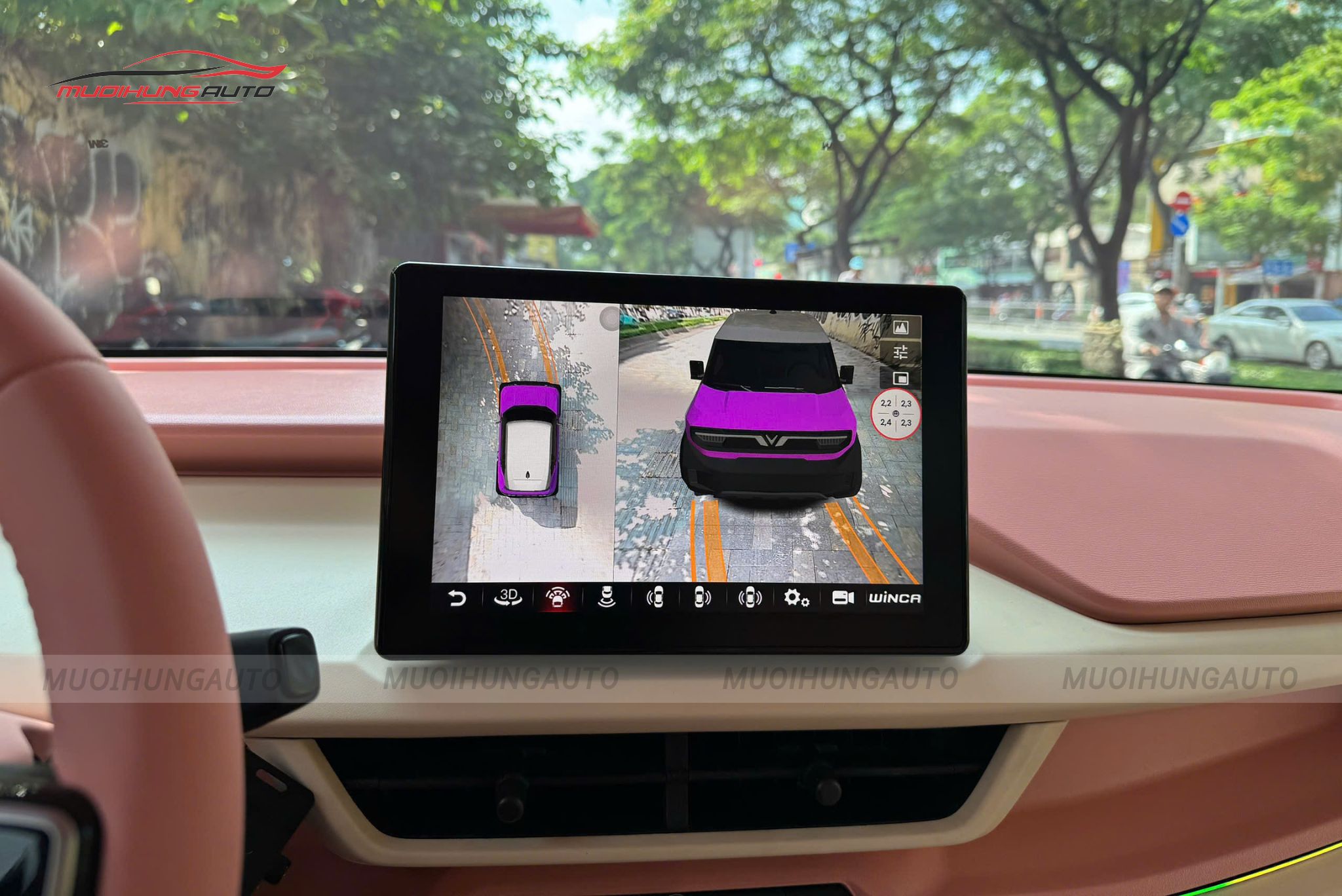 Màn hình Android tích hợp camera 360 độ cho Vinfast VF3