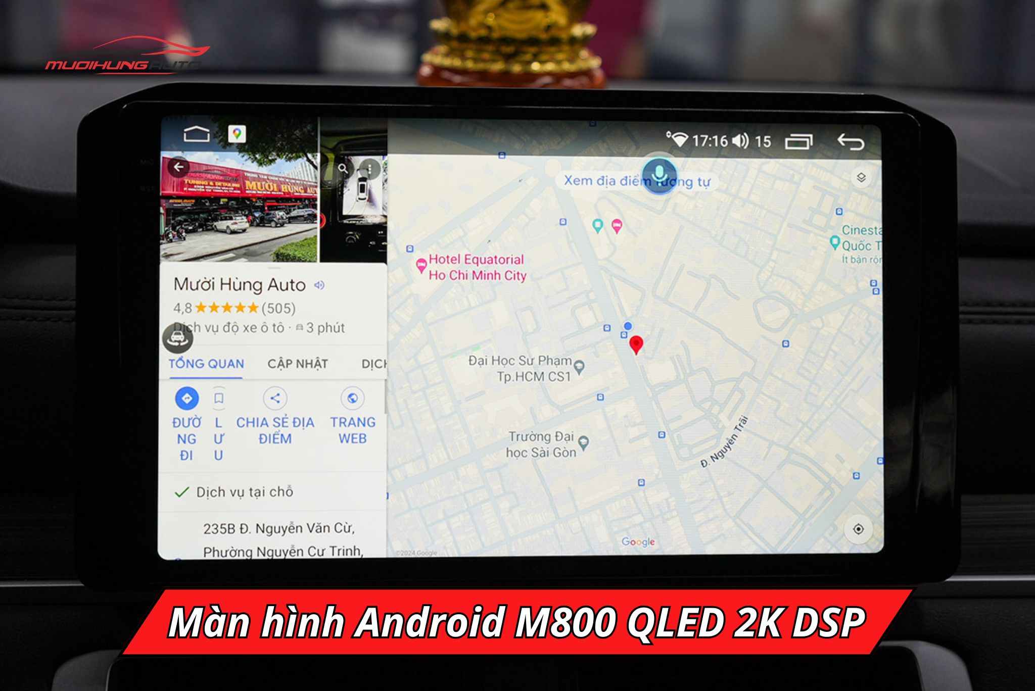 Màn hình Android xe hơi M800 QLED 2K DSP