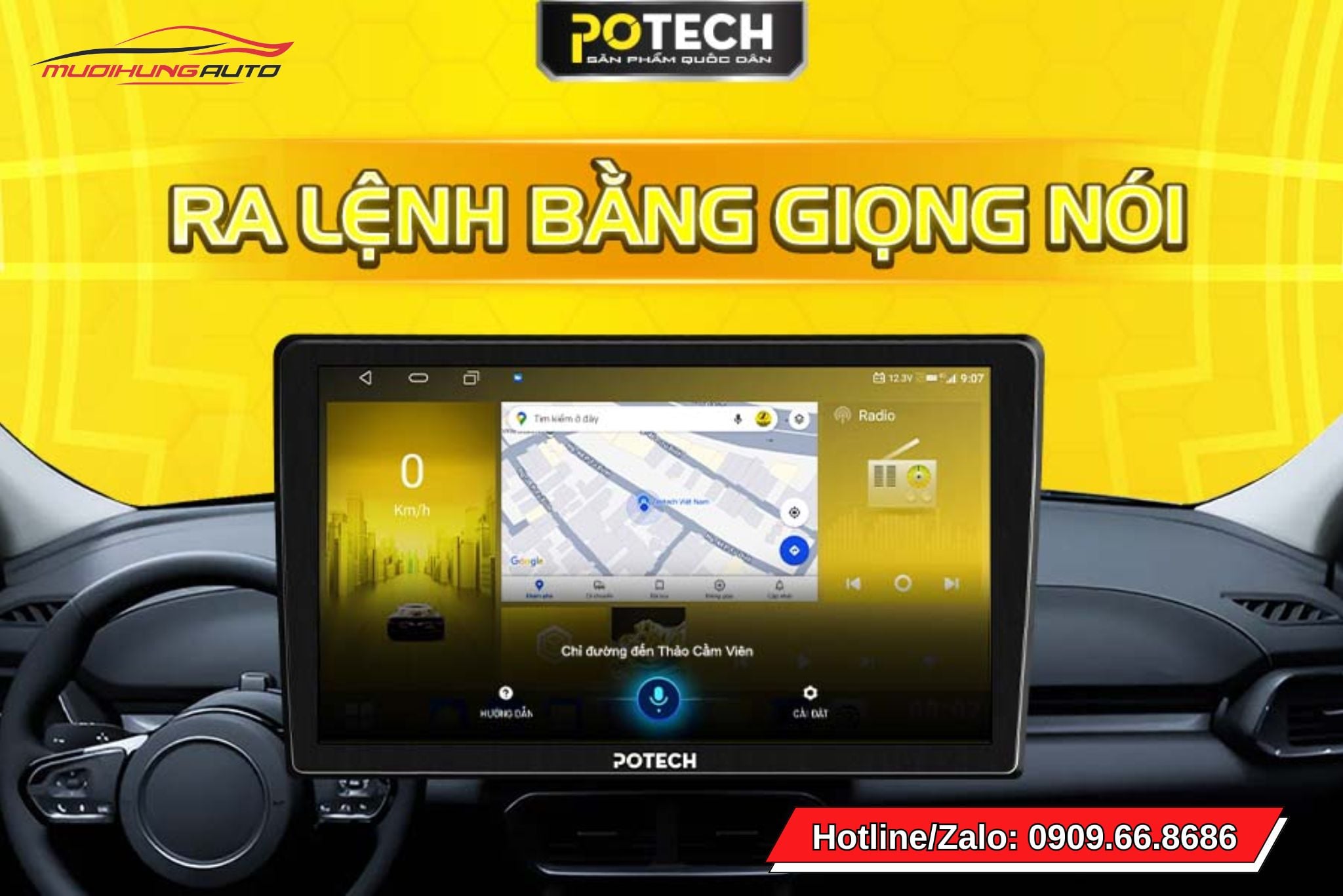Màn hình android xe hơi Potech PX9