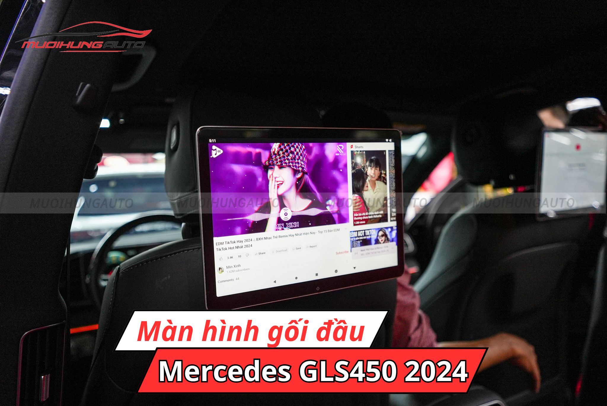 Màn hình gối Android Mercedes GLS450 2024