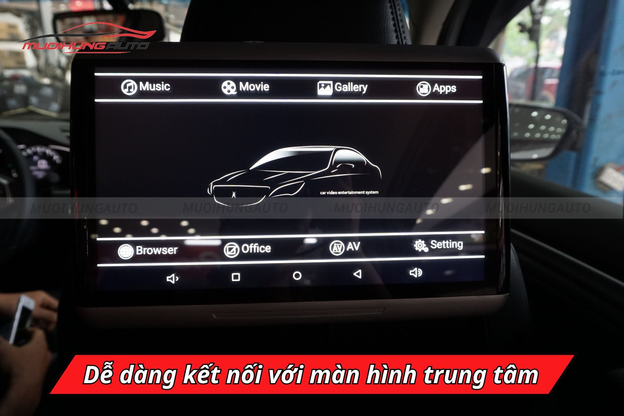 Màn hình gối đầu Android Mercedes