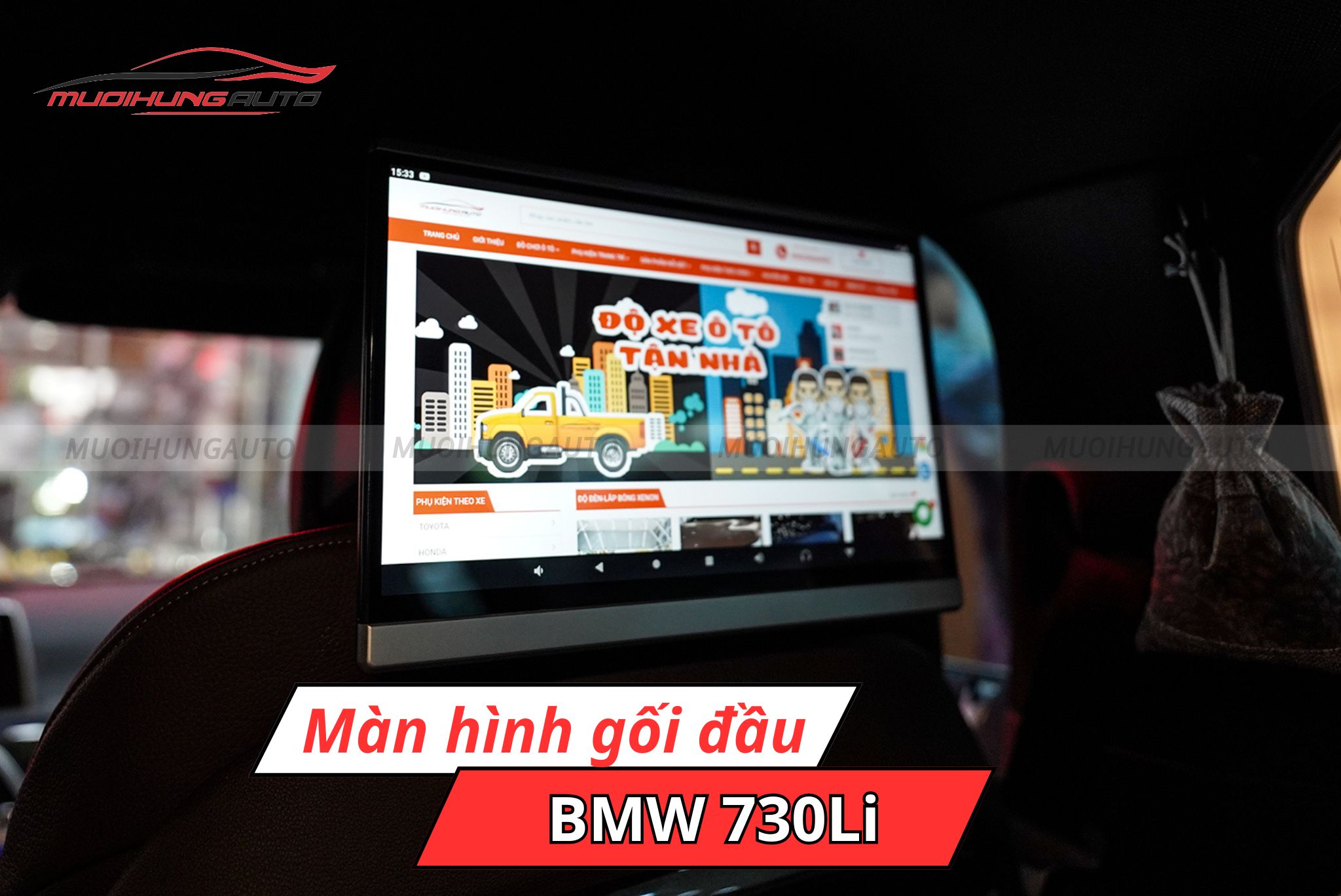 Màn hình gối đầu cho BMW 730Li