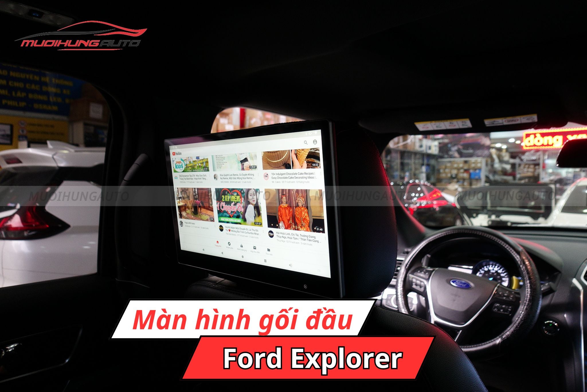 Màn hình gối đầu cho Ford Explorer