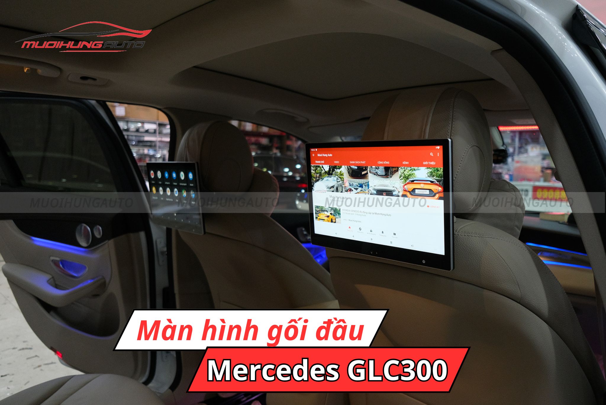 Màn hình gối đầu cho Mercedes GLC300