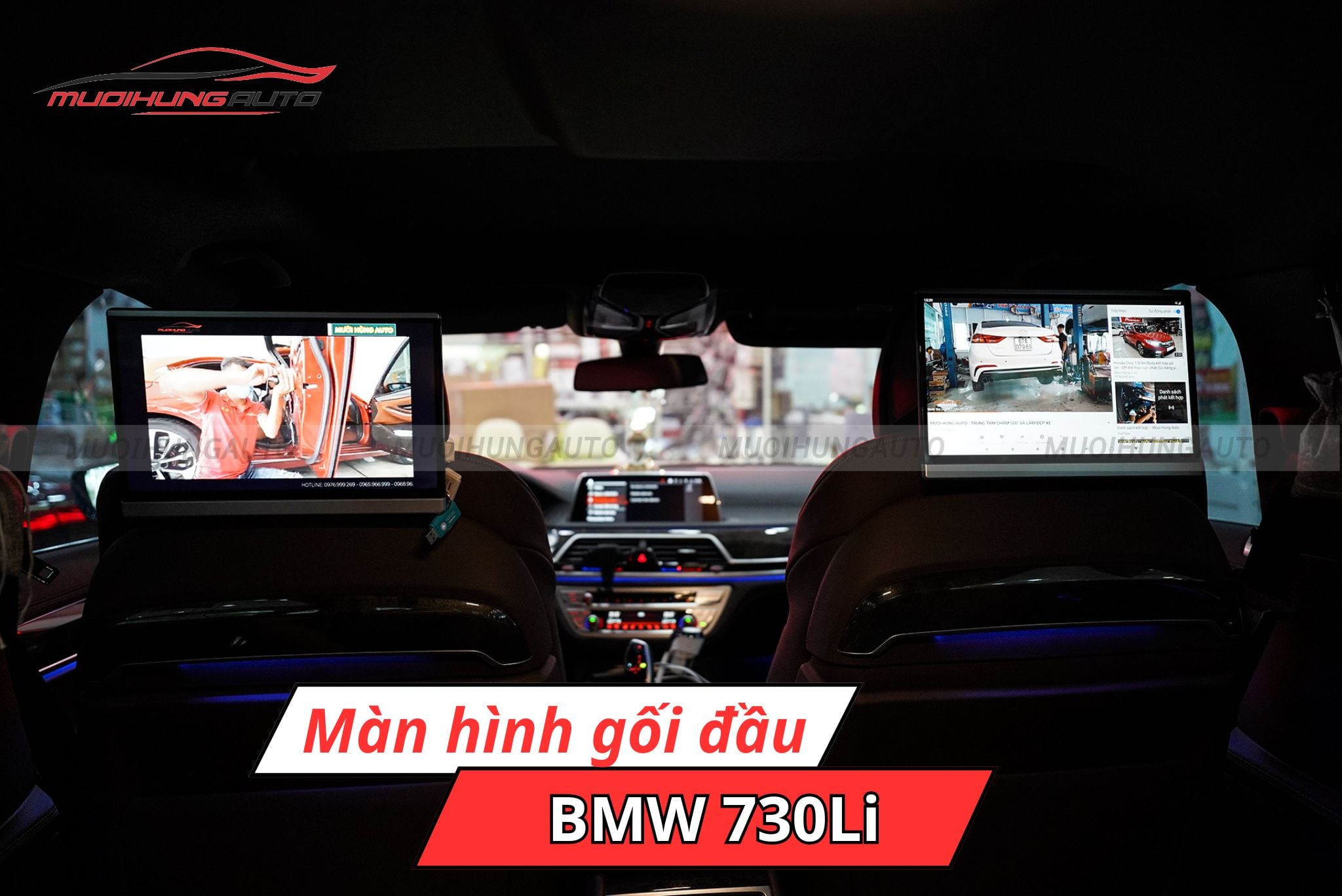 Màn hình gối đầu cho ô tô BMW 730Li