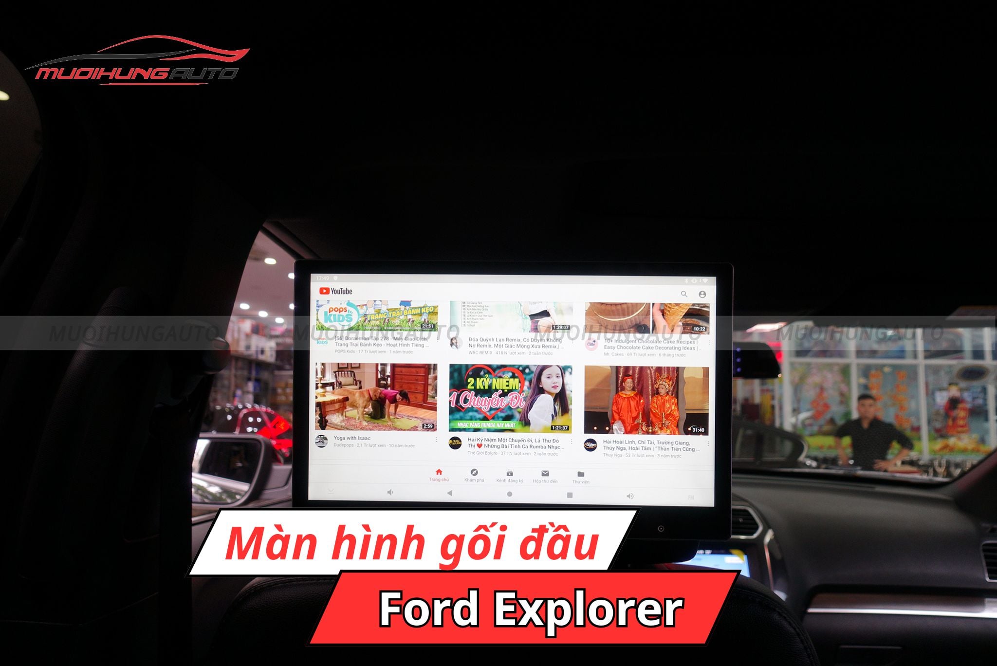Màn hình gối đầu cho ô tô Ford Explorer