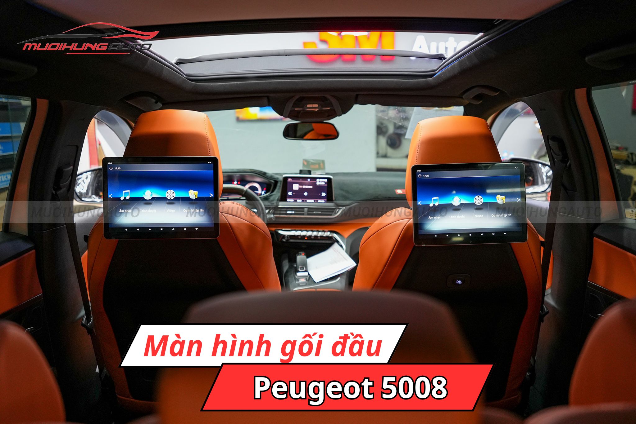 Màn hình gối đầu cho ô tô Peugeot 5008