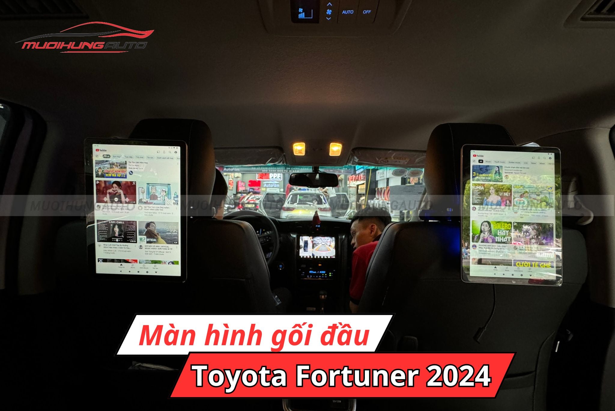 Màn hình gối đầu cho ô tô Toyota Fortuner 2024