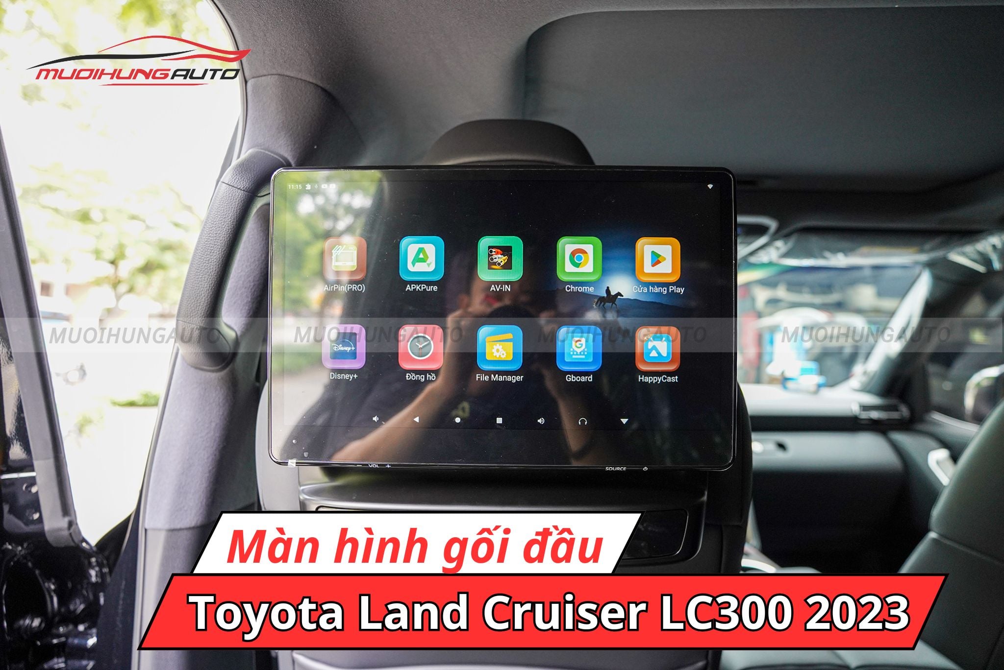 Màn hình gối đầu cho ô tô Toyota Land Cruiser LC300 2023