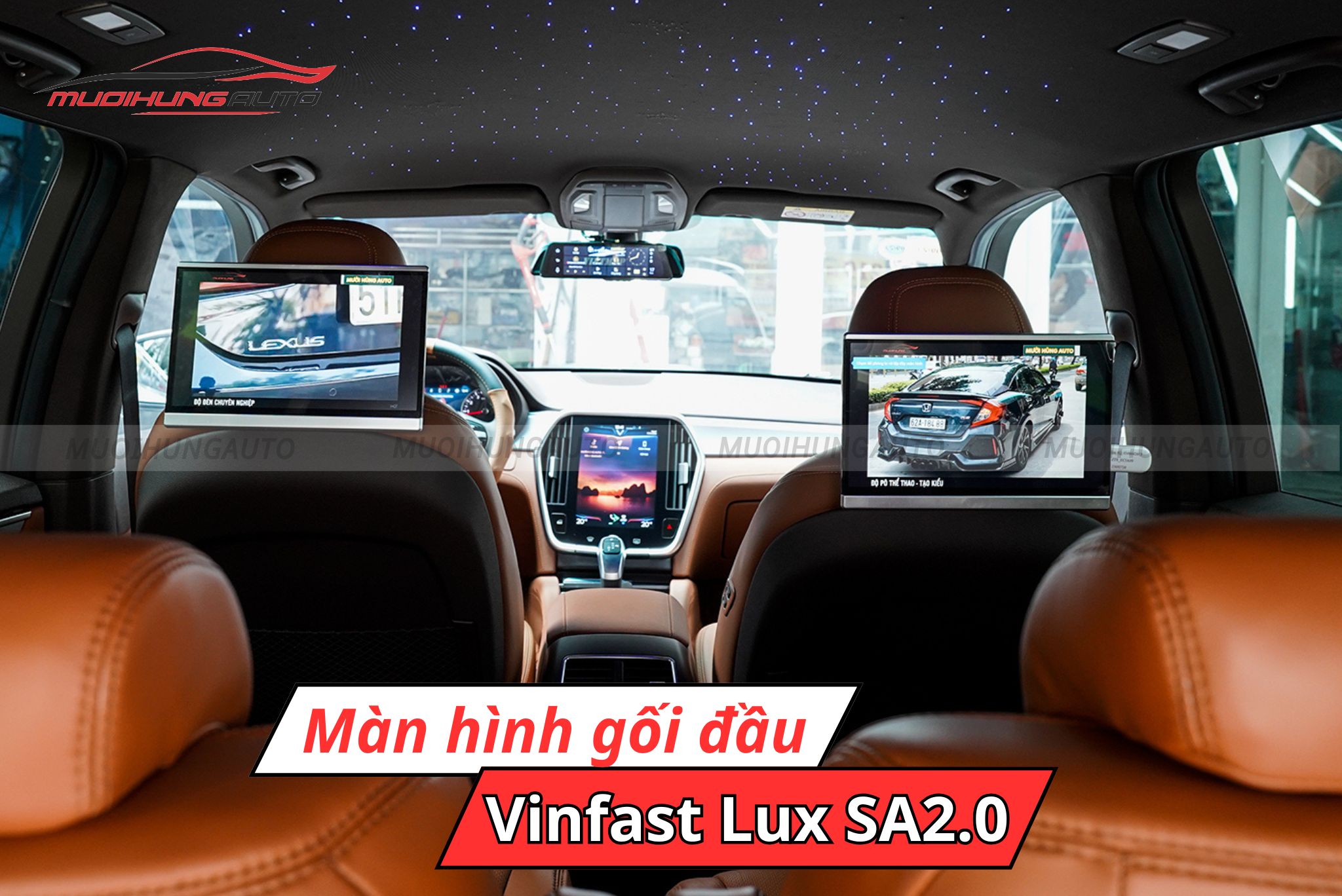 Màn hình gối đầu cho ô tô Vinfast Lux SA2.0