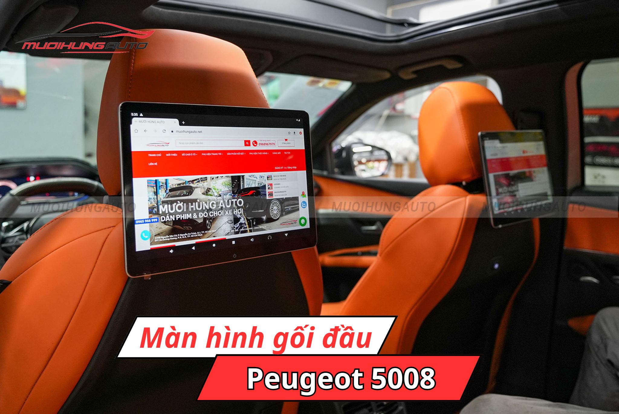 Màn hình gối đầu cho Peugeot 5008
